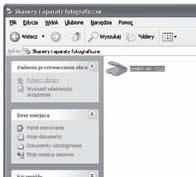 FUNKCJE SKANERA Skanowanie przy pomocy "Scanner and Camera Wizard" (Windows XP) Poniżej przedstawiona jest procedura skanowania przy pomocy "Scanner and Camera Wizard" w systemie Windows XP.