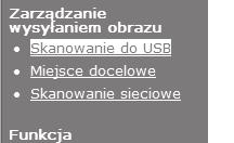 FUNKCJE SKANERA Zapisywanie ustawień skanowania - Skanowanie do USB Zestawy ustawień skanowania (tryb kolorów, rozdzielczość, typ pliku itd.