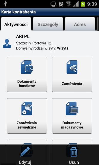 6.6.2. Edycja i usuwanie kontrahenta! Opcja edycji danych klienta skutkuje nieodwracalnymi zmianami danych w systemie WAPRO Mag.