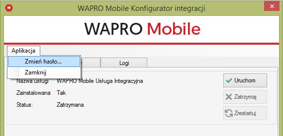 Konfigurator integracji zmiana hasła Przechodzimy na zakładkę Bazy, gdzie przyciskiem Dodaj wybieramy serwer SQL oraz bazę danych WAPRO Mag i bazę danych Konsoli zarządzającej.