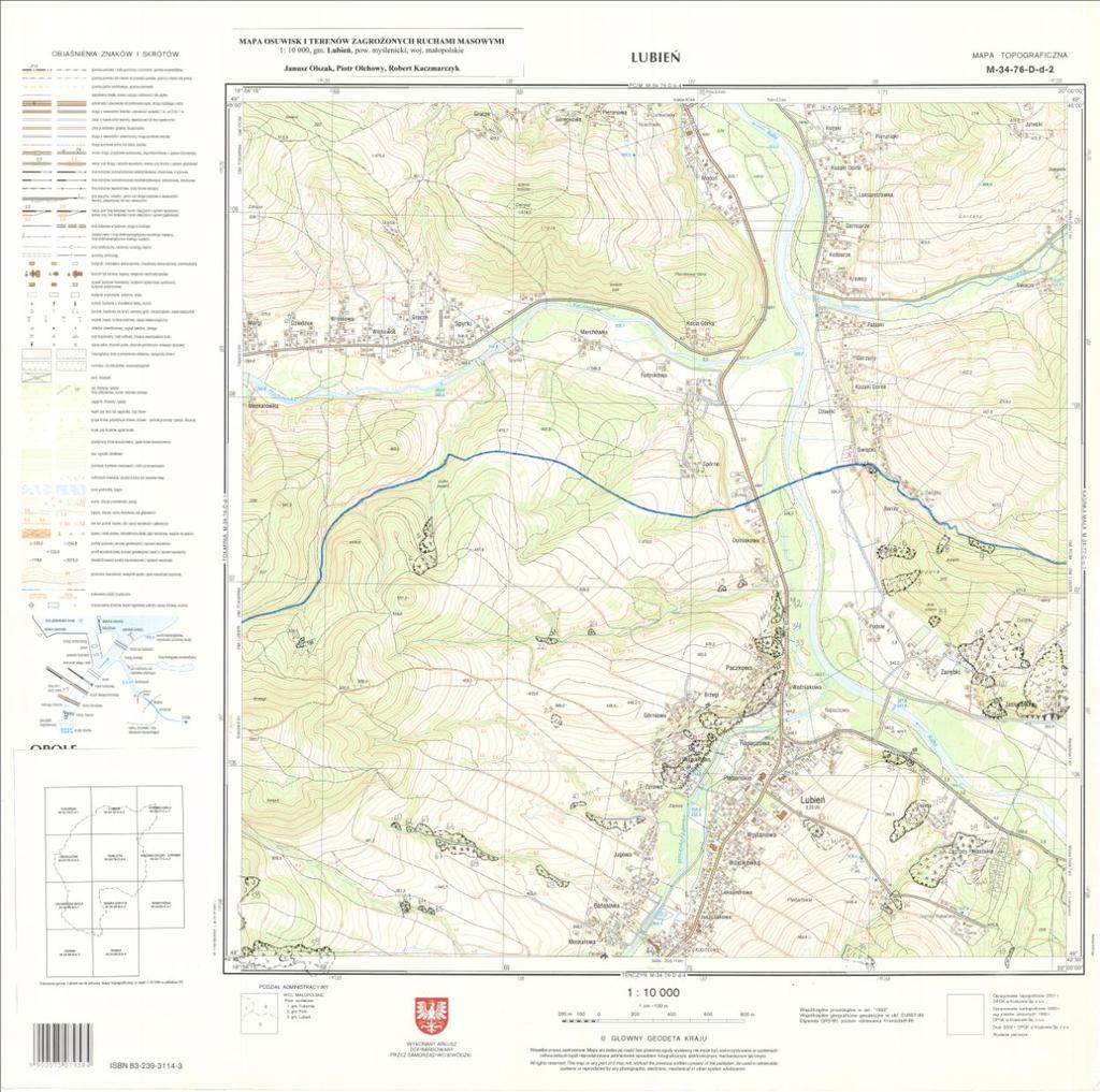 Mapa osuwisk i terenów zagrożonych ruchami