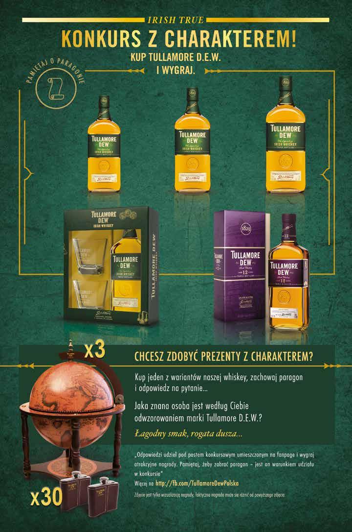 Whiseky Tullamore D.E.W cena jedn. 89,98 zł/l 55,99 zł 44,99 Whiskey Tullamore D.E.W cena jedn. 85,70 zł/l 65,99 zł 59,99 Whiskey Tullamore D.E.W 1 l 79,99 Whiskey Tullamore D.