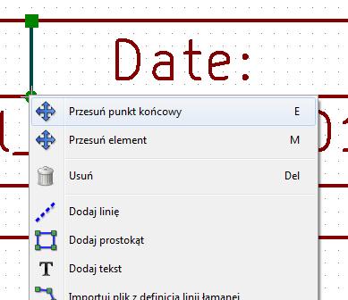 Zostanie dodatkowo wyświetlone menu kontekstowe.