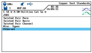 VEMCO SP. Z O.O. - INSTRUKCJA OBSŁUGI TESTERA KABLI LANTEK III 52 1. Przy użyciu Klawiszy Nawigacyjnych zaznacz ikonę Typ kabla (ang. Cable Type) i naciśnij Enter. 2.