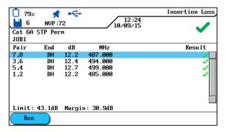 VEMCO SP. Z O.O. - INSTRUKCJA OBSŁUGI TESTERA KABLI LANTEK III 68 Rysunek 78 6.10.1. Power Sum ACR-F (Power Sum ELFEXT) 6.10.1. Błędy przy pomiarze przesłuchów Przesłuchy są zwykle spowodowane wadliwymi połączeniami na końcach kabla.