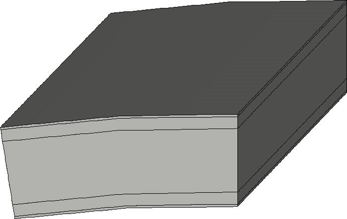 Dural (0,03 mm) Węgiel (0,15 mm) Balsa (0,80 mm) Węgiel (0,15 mm) Dural (0.03 mm) Rys.4. chemat pięciowarstwowej struktury płaszcza 3. Przebieg analizy numerycznej 3.1. Preprocessor Budowa modelu geometrycznego Geometrię modelu wygodnie jest uzyskać obracając linie i pola przekroju wzdłużnego względem osi x (rys.