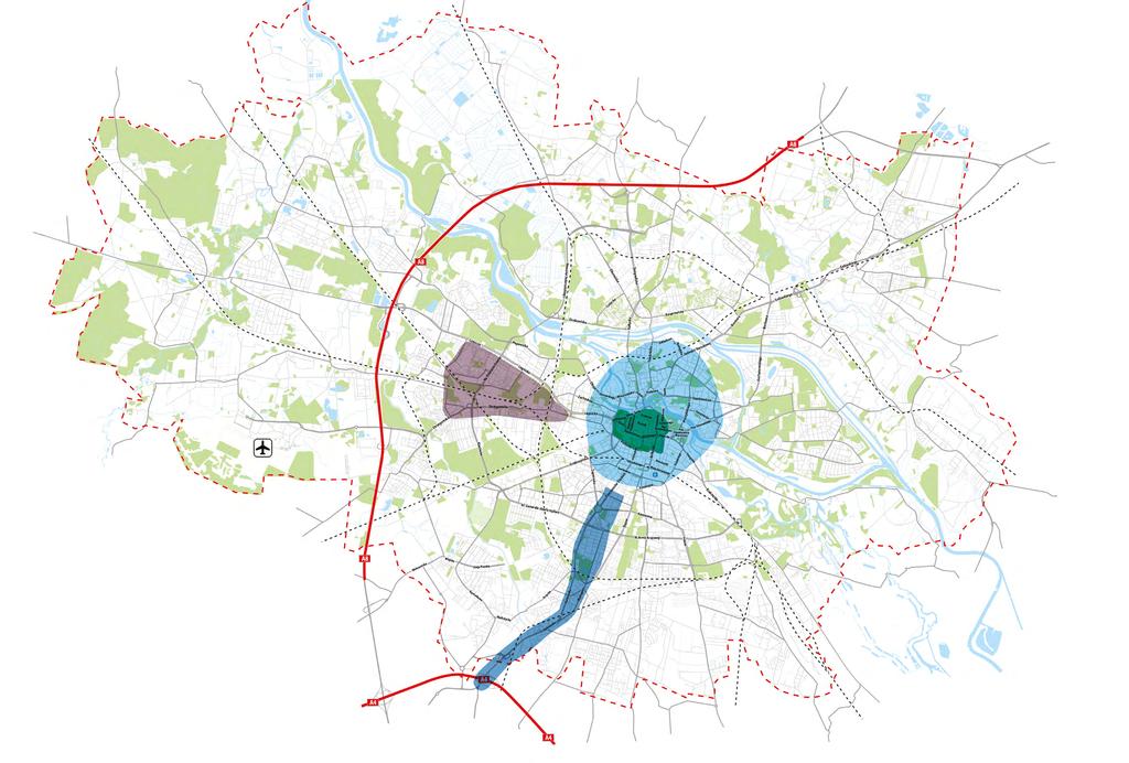 OFFICE MARKET IN WROCŁAW MAJOR AREAS OF OFFICE CONCENTRATION / GŁÓWNE OBSZARY KONCENTRACJI POWIERZCHNI BIUROWEJ Q1 2017 / I KWARTAŁ 2017 SOUTHERN BUSINESS AXIS / POŁUDNIOWA OŚ BIZNESU 61 500 WESTERN