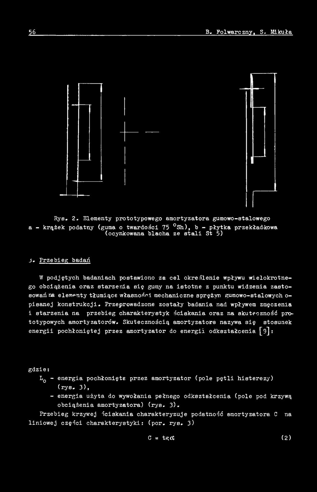 Przeprowadzone zostały badania nad wpływem zmęczenia i starzenia na przebieg charakterystyk ściskania oraz na skuteczność prototypowych amortyzatorów.