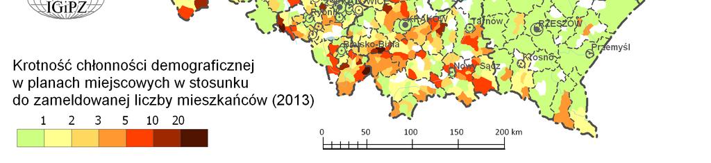 Chłonność demograficzna w 2013 r.