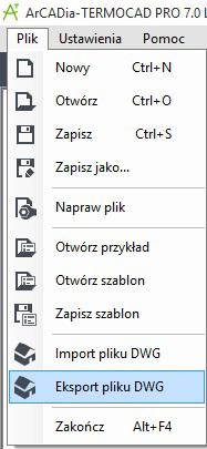 Rysunek 32. Zapis do pliku DWG projektu budynku narysowanego w TERMOCADIA i przesłanego do ArCADia-TERMOCAD Rysunek 35. Efekt ekologiczny - obliczenia emisji zanieczyszczeń Rysunek 36.