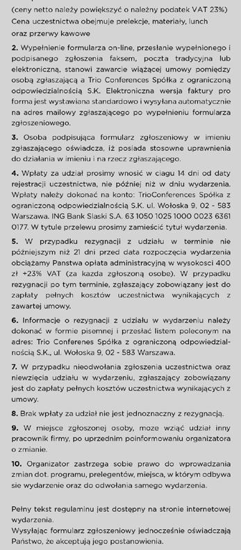 04 NIE tym razem, ale proszę informować mnie o wydarzeniach w tematyce komunikacja komunikacji wewnętrznej w orgazniacji 995 1095 zł netto zł netto do + 2123% kwietnia VAT br.