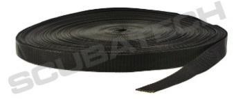 2,2mm - czarna 86128-1 Webbing belt standard, 50mm 2,2mm - black Taśma