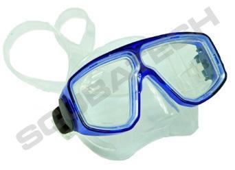 silikon, żółta ramka 37009-2 Mask Corsica, clear silicone, yellow