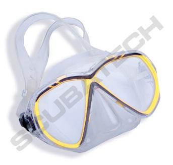 silikon, żółta ramka 37013-4 Mask Vision II, clear silicone,