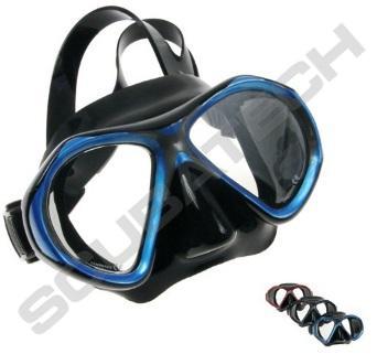 silkon, czerwona ramka 37025-1 Mask Viper, black silicone,