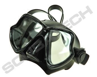 Tiara II, anti-fog glass, black silicone, black-silver frame Maska Tiara II, szkło anty-fog, czarny silikon, niebieska ramka
