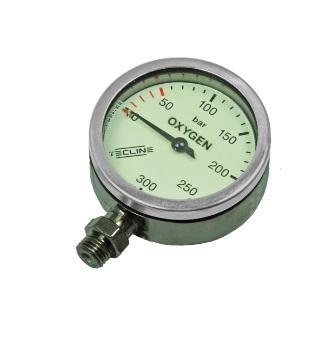 mm, nikiel - głowica T10070 Manometer diam 52 mm, O2,