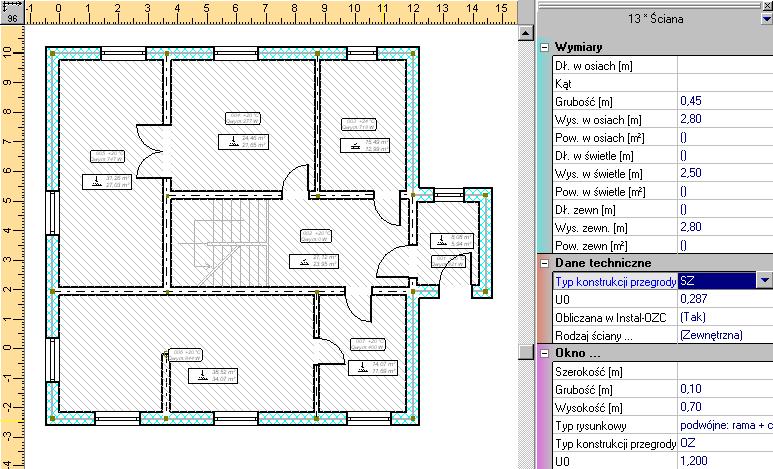 Lekcja 3: Instal-therm 4 HC + Instal-OZC 4 7. Ponieważ dalsza obróbka projektu odbędzie się w edytorze graficznym programu Instal-therm 4 HC, zapisujemy plik na dysku. 4.8.