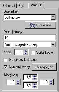 Ograniczymy się do tabel Wyniki ogólne i Zestawienie materiałów. 1. Aby wydrukować wyniki obliczeń klikamy przycisk Drukuj w górnej części okna Wyników.