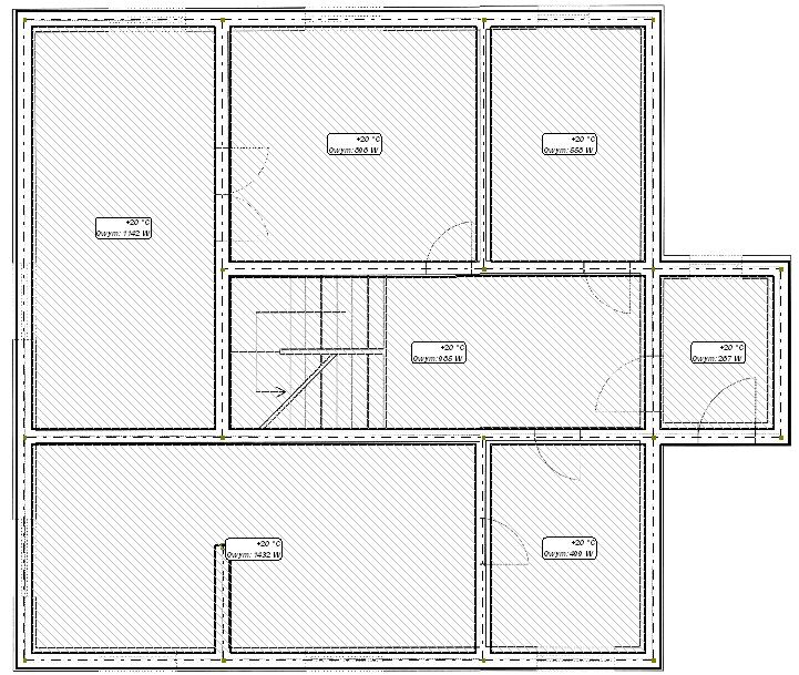 Lekcja 2: Instal-therm 4 HC 6. W ten sposób cały budynek zostaje podzielony na poszczególne pomieszczenia.