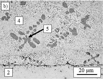 dendrites of solid solution β Niezgodności lutownicze w postaci pęcherzy gazowych oraz pozostałości topnika występują jedynie na jednym z końców połączenia (rys. ).