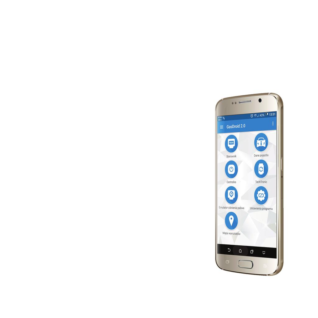 mobilna aplikacja na system Android GasDroid 2.