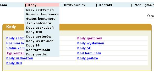 4. KODY Zakładka Kody zawiera (rys. 56): Rys. 54. Wszystkie kody stosowane w systemie express w polskiej części systemu zostały przetłumaczone na język polski.