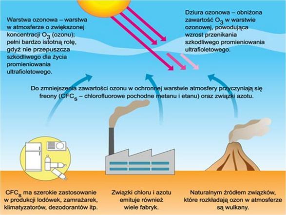 Globalne ocieplenie - skutki wzrost ilości zjawisk ekstremalnych w atmosferze ziemskiej (gwałtowne wiatry, susze, ulewne opady) pustynnienie niektórych rejonów przesuwanie się w kierunku biegunów