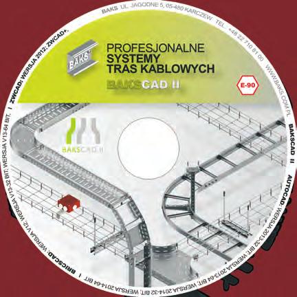 Moduł rysowania - Możliwość wprowadzania na płaszczyznę projektu elementów tras każdej grupy produktowej: - koryta kablowe - koryta siatkowe - koryta samonośne - koryta systemu zewnętrznego ciężkiego