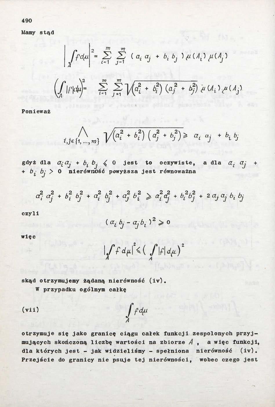 490 Mamy stąd «2 2 ( CL a. + 6.' b. )'(iup u(:) Ponieważ s 2 m m, / ^ \?W[ Ę { ]/(a? 6?) (a/ b))?