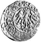 denar 1190-1201, mennica Racibórz, Aw: Prawie nieczytelny, Rw: Krzy dwunitkowy i litery...эn..., N..., Such.3 (?), 0,32 g.