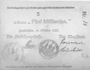 Ustroƒ- bilet poboru wartoêci 2 i 5 koron (kwiecieƒ 1920), Jab.