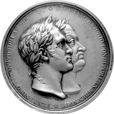 740 *740. medal cara Aleksandra I autorstwa J. Majnerta wybity w 1815 r.
