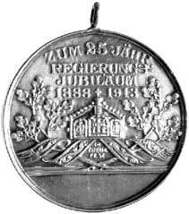 mm, 49,69 g. II- 175,- *796. medal na 25-lecie panowania Wilhelma II wybity w 1913 r.