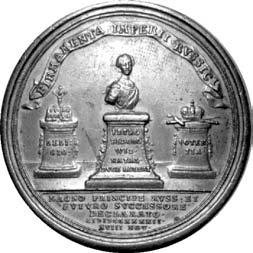 g. II 80,- 797 799 ROSJA *797. medal sygnowany T. I. wybity z okazji wyznaczenia w 1742 r.