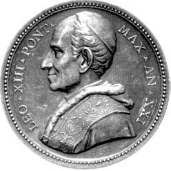 33,53 g. III 150,- *808. medal wybity z okazji 50-lecia Êwi ceƒ kap aƒskich papie a Leona XIII 1888r.