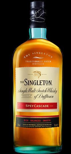 Whisky NR 1 wśród szkockich Sinlge Malt SINGLETON SPEY CASCADE 89,99 zł netto Whisky pochodząca z destylarni Dufftown, położonej w
