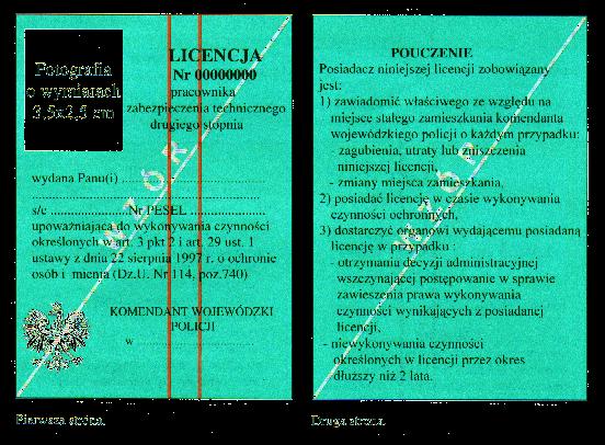 Licencja instalatora Licencja pracownika zabezpieczenia