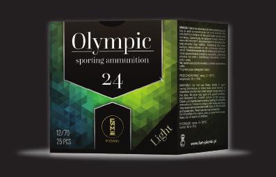 Olympic Olympic High Speed Amunicja pozwalająca na znaczne zmniejszenie wyprzedzenia przy strzelaniu konkurencji Skeet i Trap.