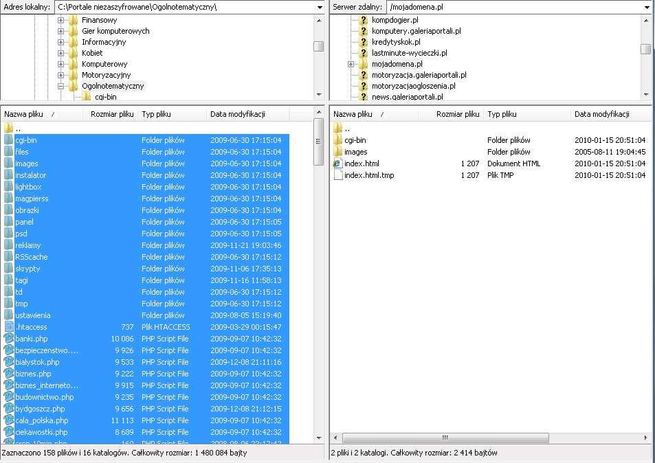 PAMIĘTAJ, W PRZYPADKU KORZYSTANIA Z KLIENTA FTP INNEGO NIŻ FILEZILLA PAMIĘTAJ O ZAZNACZENIU OPCJI KORZYSTANIA Z TRANSFERU PASYWNEGO! ZMNIEJSZY TO RYZYKO PRZERWANIA TRANSMISJI. 2.