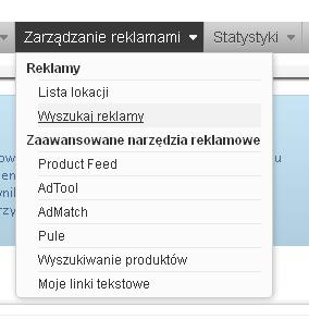 3. Możesz teraz dokonać zgłoszenia do poszczególnych programów partnerskich wybierając w panelu Tradedoubler z menu na górze