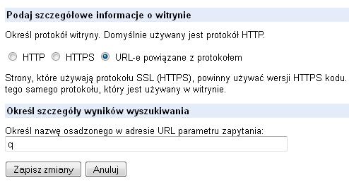 9. Skopiuj wygenerowany kod do pliku google_search.inc.php w katalogu ustawienia i wyślij go na serwer za pomocą klienta FTP (punkt 2.0.1). 10.