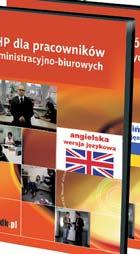 Instruktaż ogólny oraz BHP dla pracowników administracyjno-biurowych teraz także w angielskiej, rosyjskiej i ukraińskiej wersji językowej nośnik DVD cena 190,00 zł + 23% VAT Szkolenie