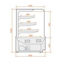 automatic condensate evaporation multiplexable with kit for self finishing (without side glass, without lower panels) ADVANTAGES ZALETY temp. stability on each level temp.