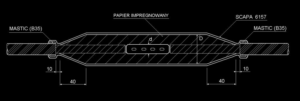 MUFA PRZELOTOWA a 41392 6/10 kv TECHNIKA TAŚMOWANA Z śywicą WTRYSKIWANĄ OCENA TECHNICZNA INSTYTUTU ENERGETYKI Nr IEn EWP 705/2009 Do połączeń 3-Ŝyłowych kabli energetycznych o izolacji papierowej