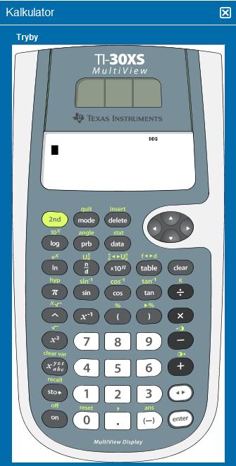 Dostępny jest kalkulator online w lewym górnym rogu ekranu.