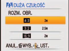 ) Korzystając z przycisków, zaznaczyć [WIEK] lub [IMIĘ], a korzystając z przycisku, zaznaczyć [SET] i nacisnąć [MENU/SET]. Ustawic datę urodzenia i imię.