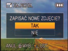 W przypadku zdjęć z nadrukiem tekstowym nie można używać funkcji [ZM.ROZM.], [PRZYCIN.], ani zmieniać nadruku. Nie można również zadać drukowania w oparciu o daty [UST. DRUKU].