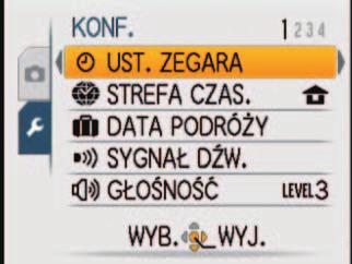 Ustawianie menu Układ ekranu ustawień zależy od wybranych pozycji menu. Wyświetlane pozycje menu zależą od trybu.