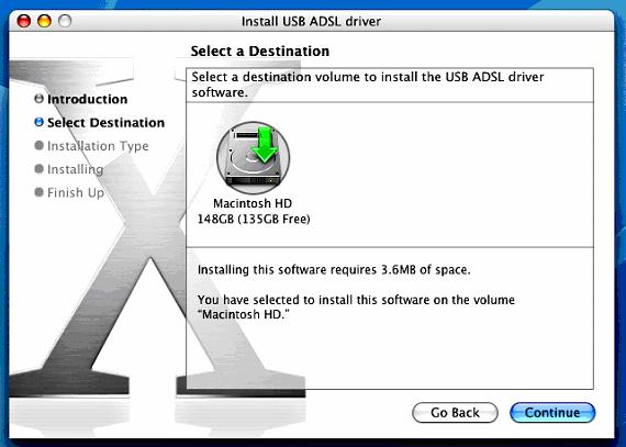 administratora systemu. Po uruchomieniu programu instalacyjnego otworzy się okno Install USB ADSL Driver.